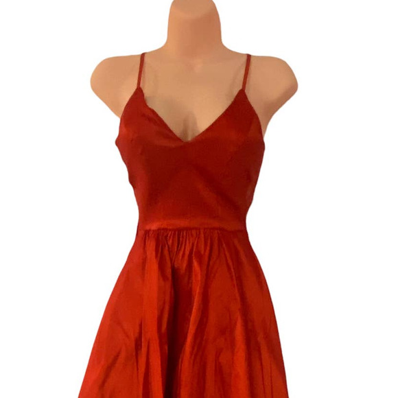 B. Darlin Taffeta Lace High Low Red Cocktail Party Formal Dress Evening Gown - Picture 7 of 15